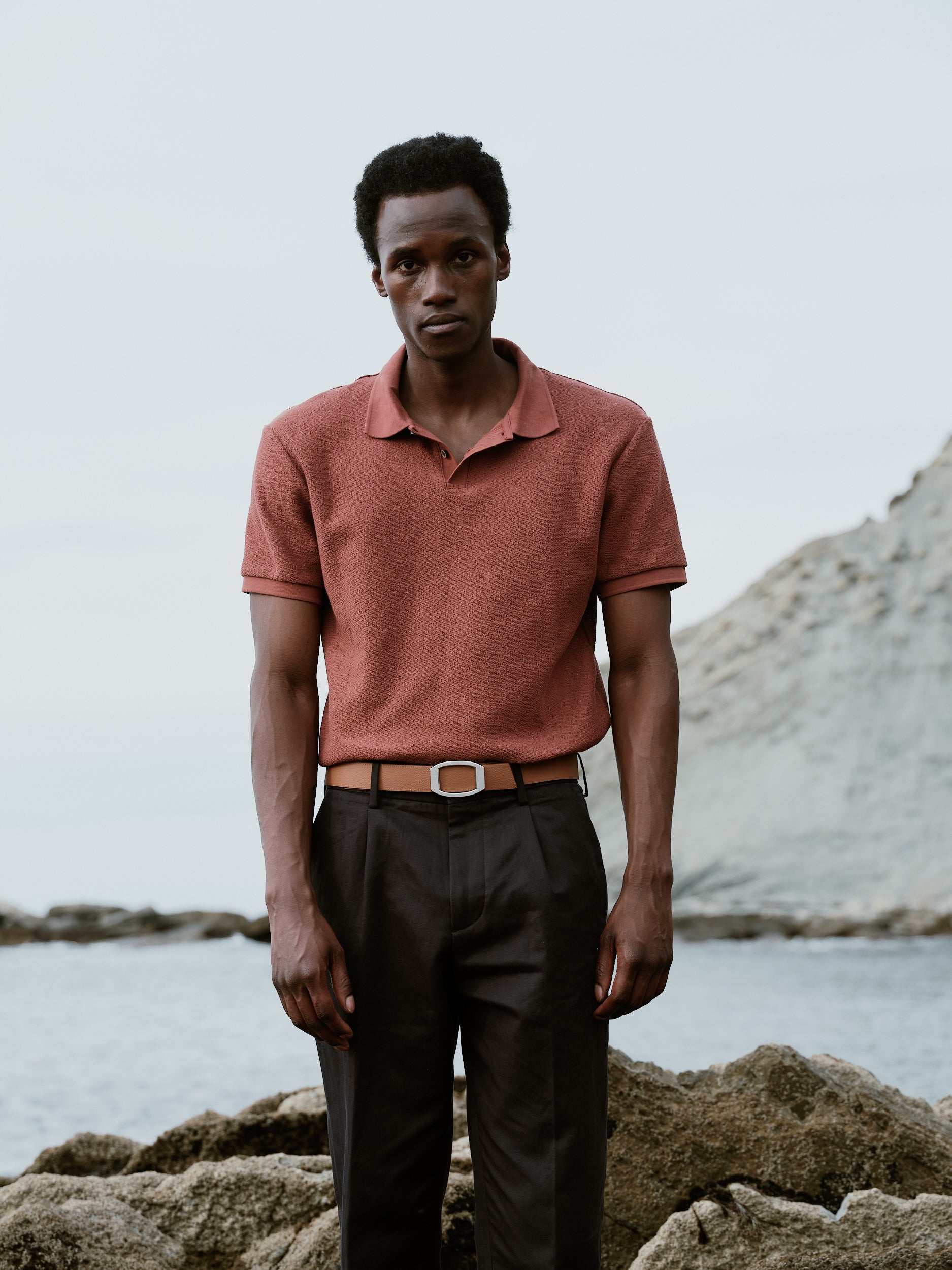 Ceinture homme en cuir gold Concorde palladium 32 mm réversible