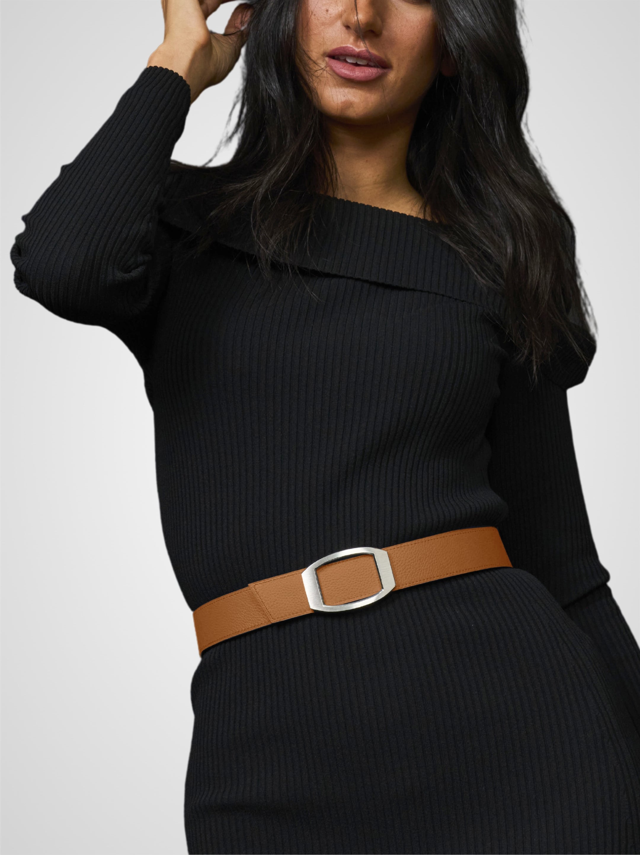 Ceinture femme en cuir gold Concorde palladium 32 mm réversible