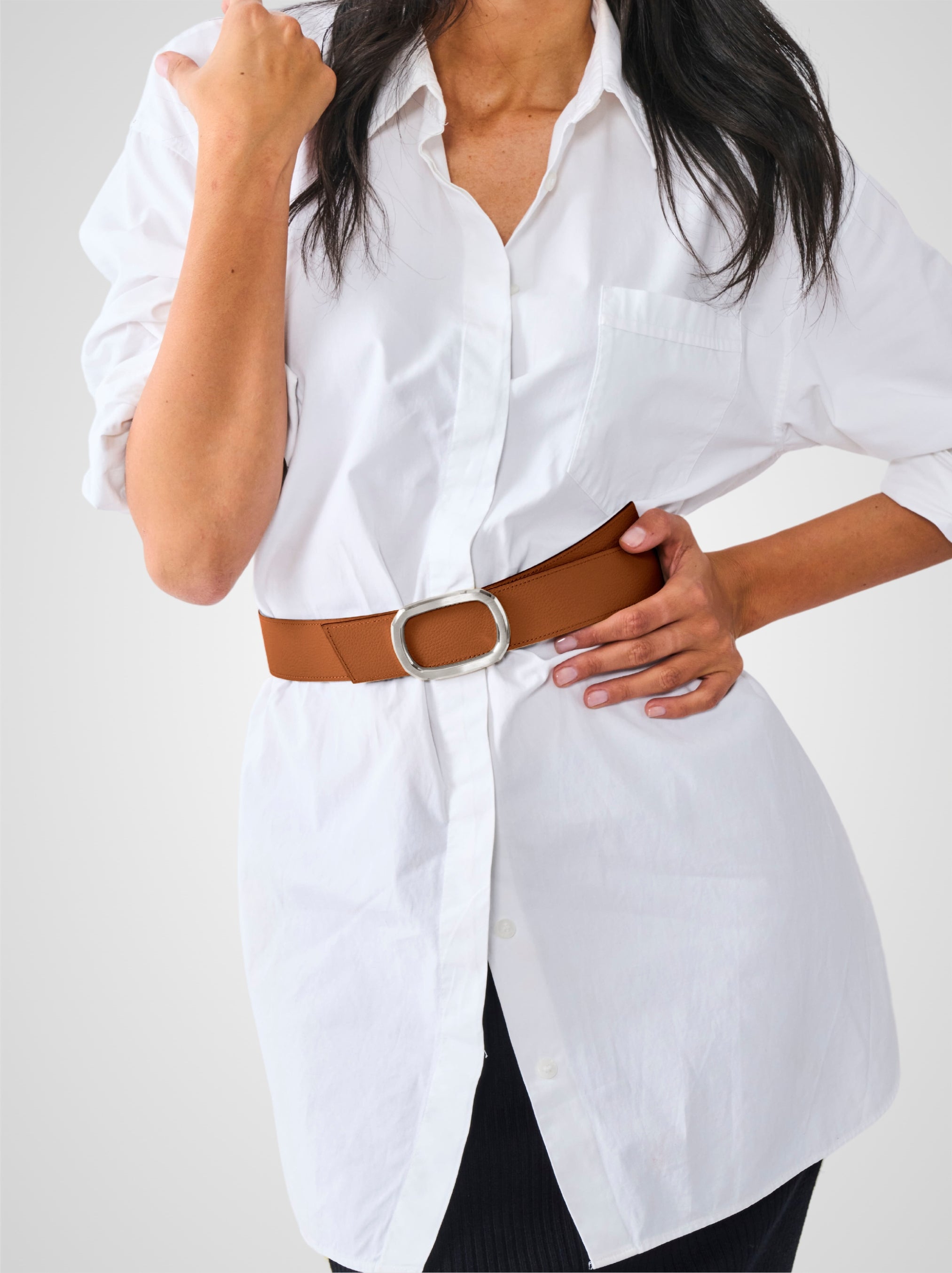 Ceinture femme en cuir gold Panthéon palladium 38 mm réversible