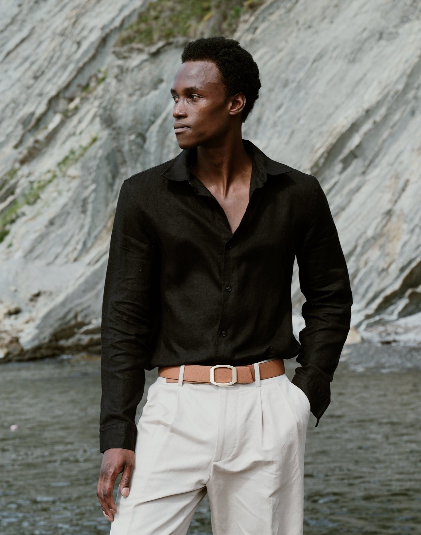 Ceinture homme en cuir gold Concorde plaquée or 38 mm réversible