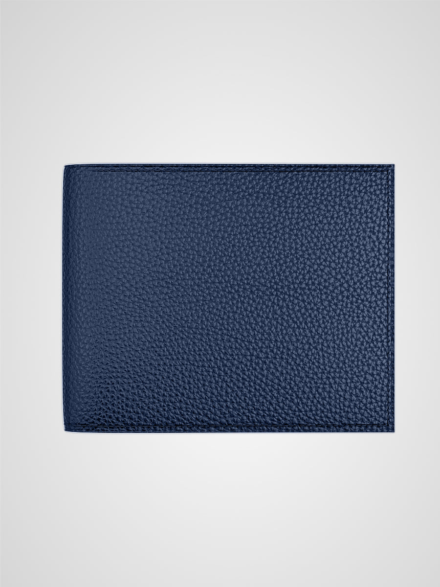Portefeuille Monceau en cuir bleu marine