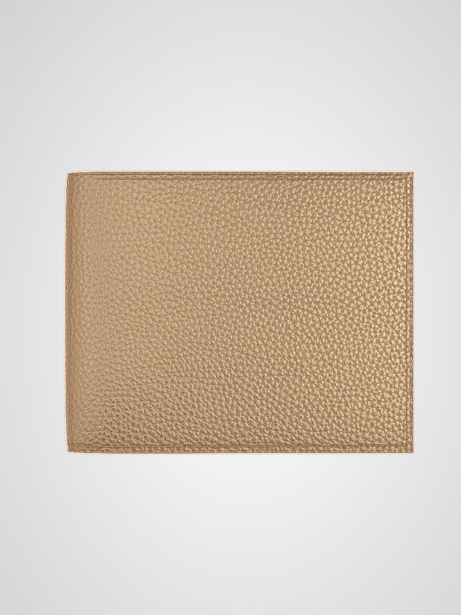 Portefeuille Monceau en cuir beige