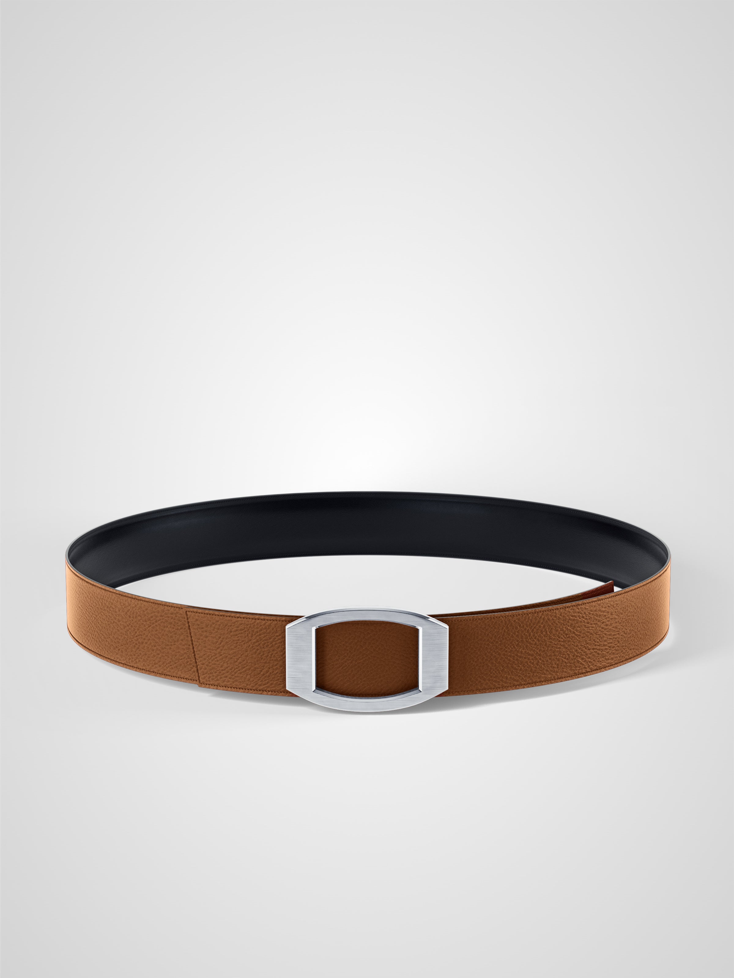 Ceinture homme en cuir gold Concorde palladium 32 mm réversible