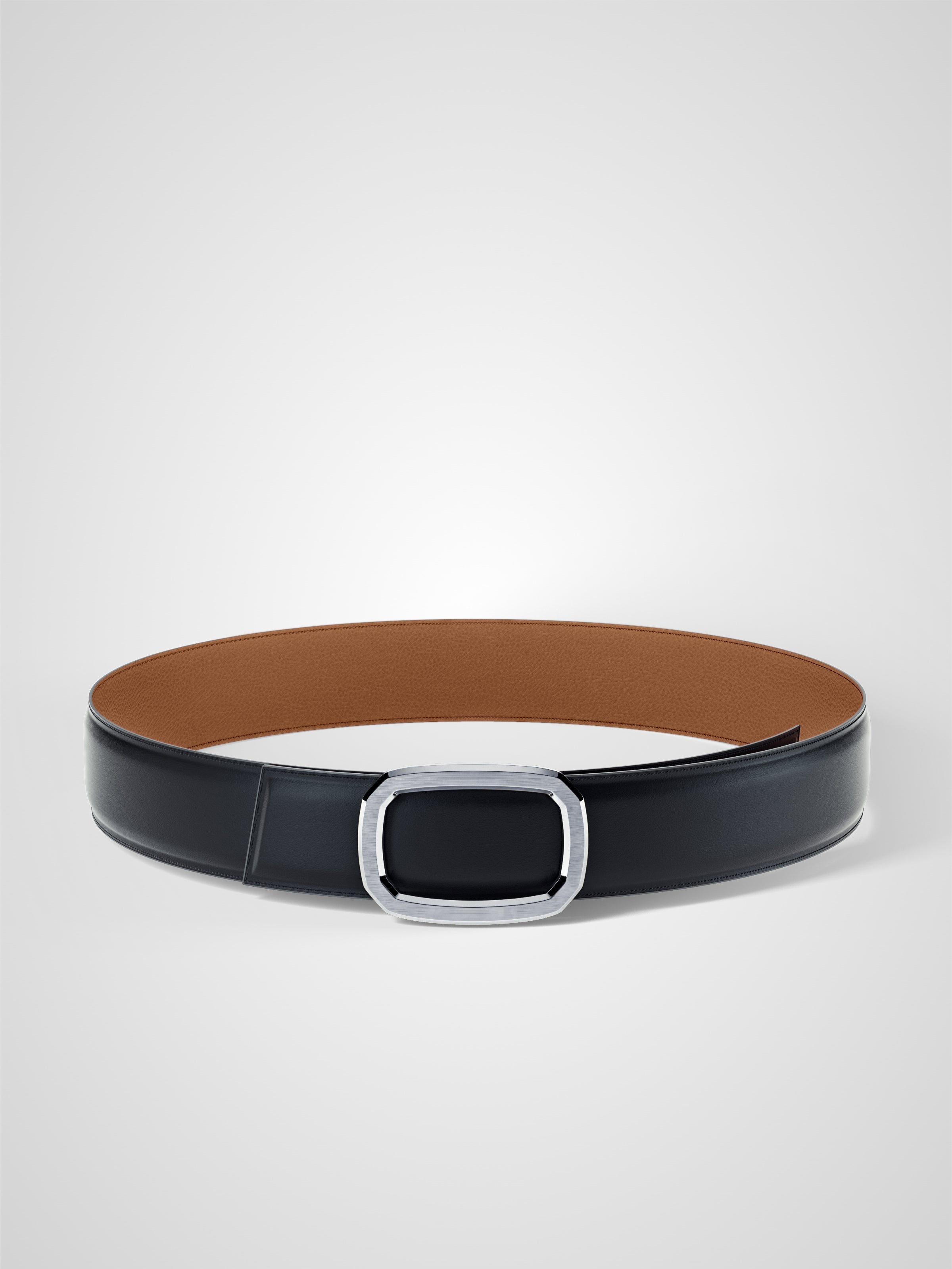 Ceinture homme en cuir gold Panthéon palladium 38 mm réversible