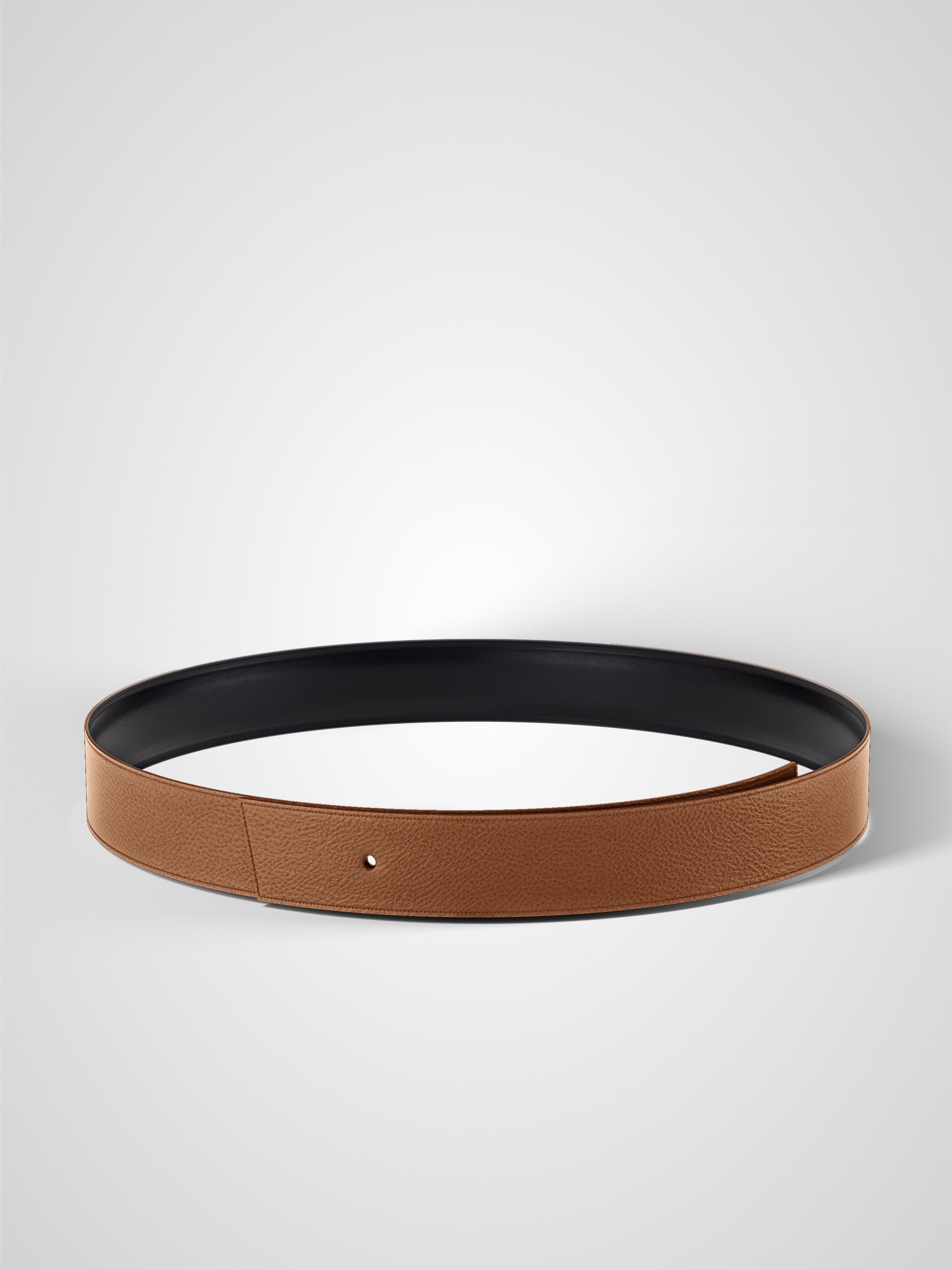 Lanière de ceinture réversible 32 mm en cuir gold