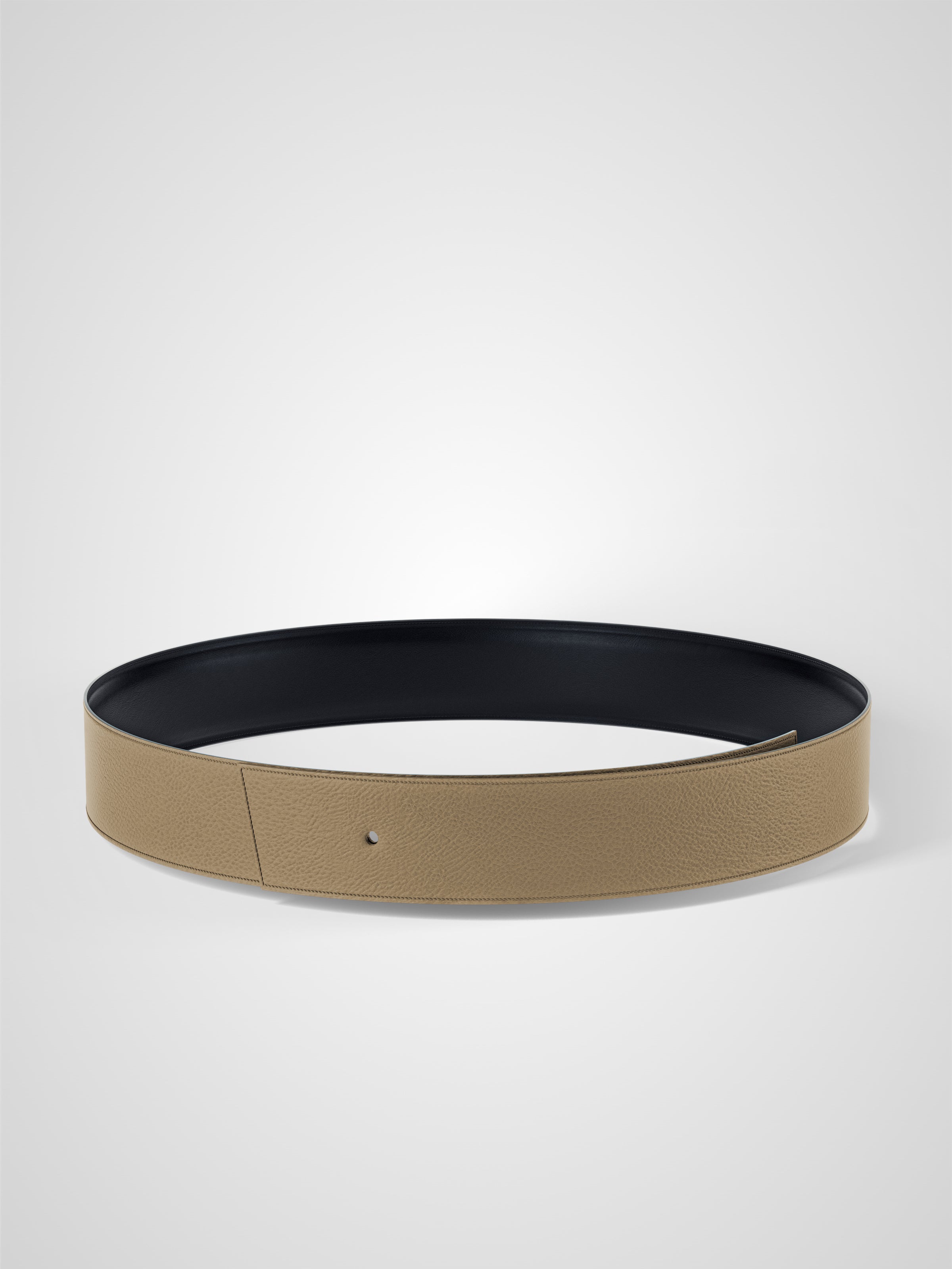 Lanière de ceinture réversible 38 mm en cuir beige