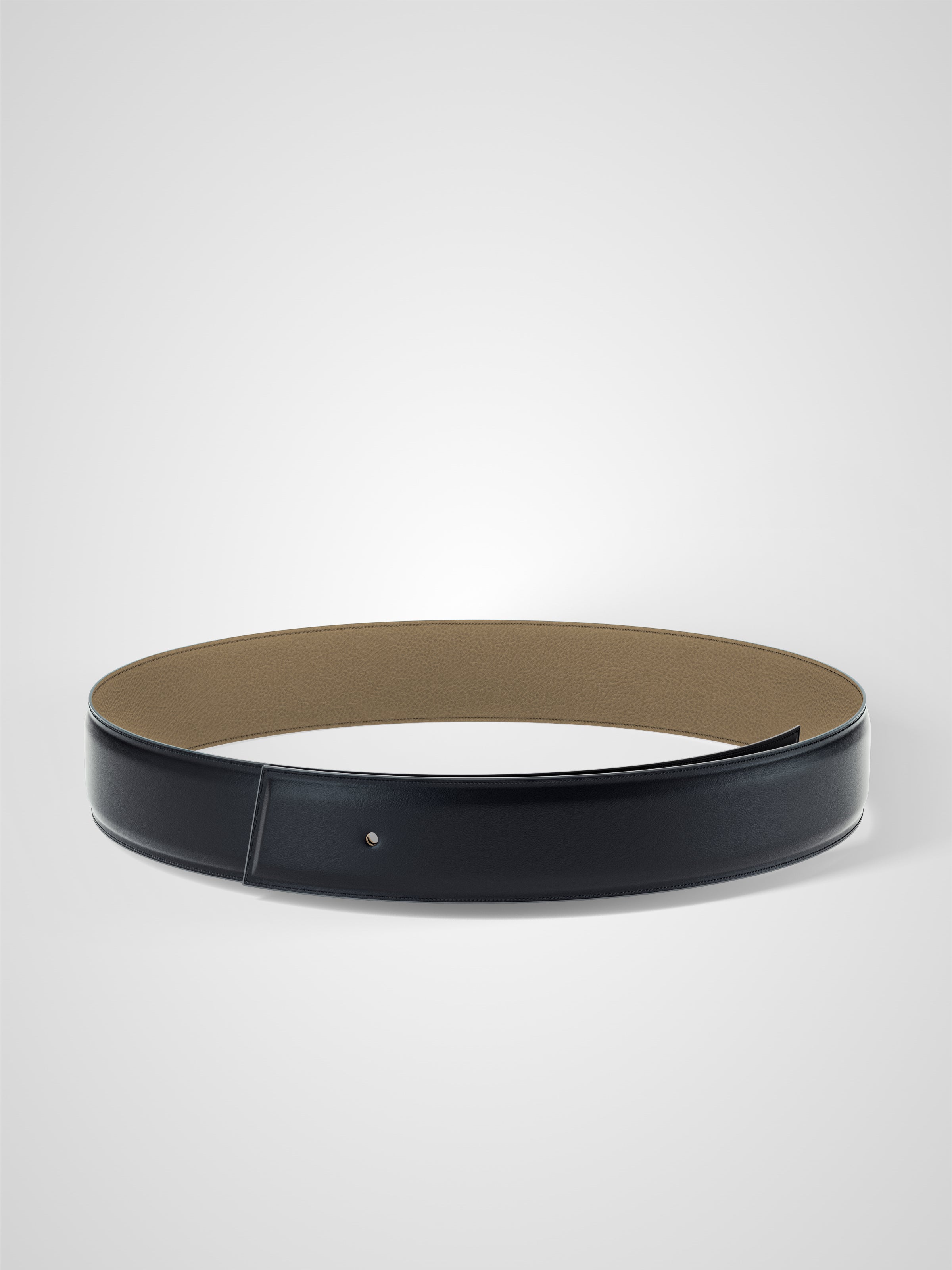 Lanière de ceinture réversible 38 mm en cuir beige