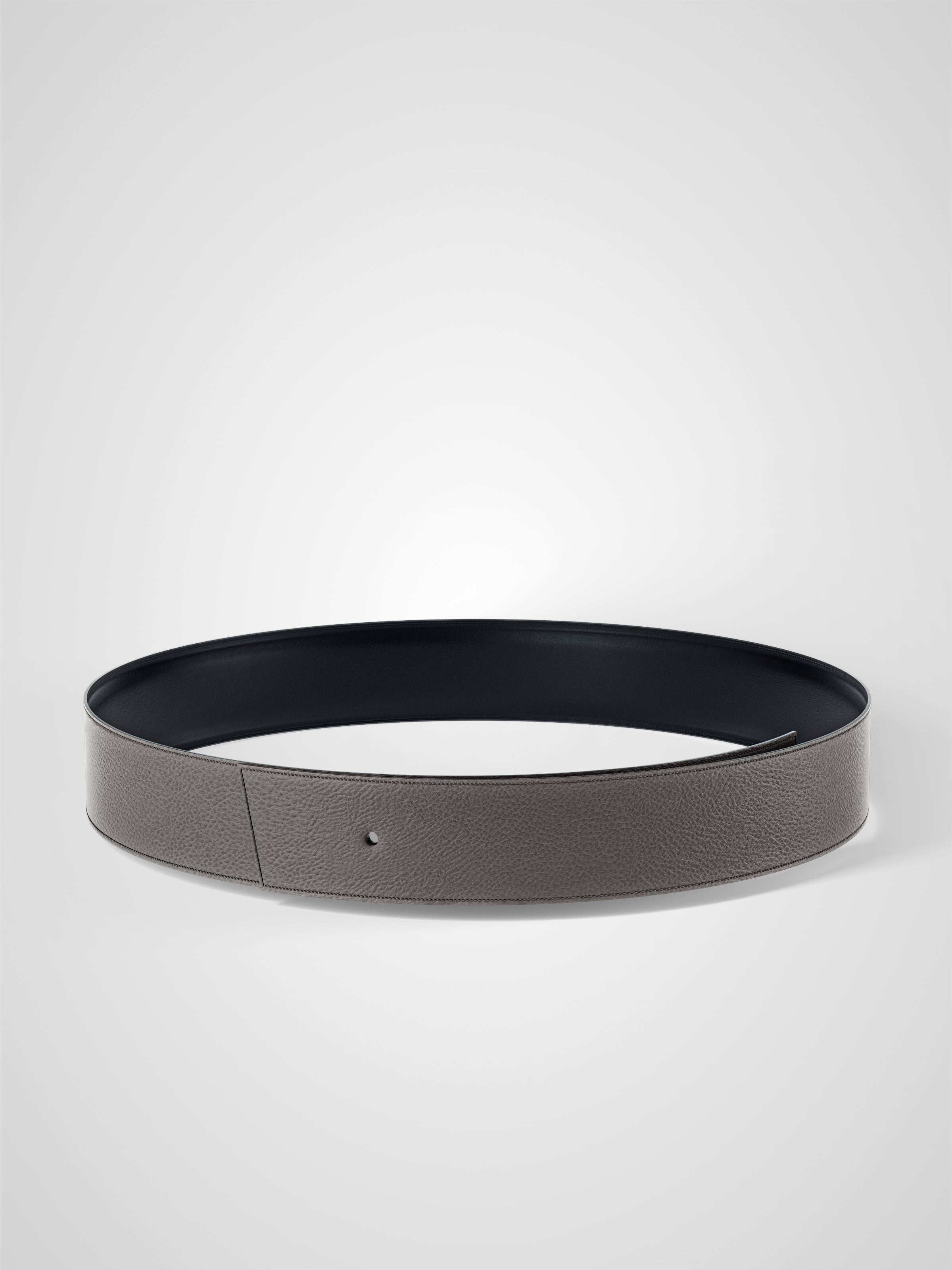 Lanière de ceinture réversible 38 mm en cuir gris