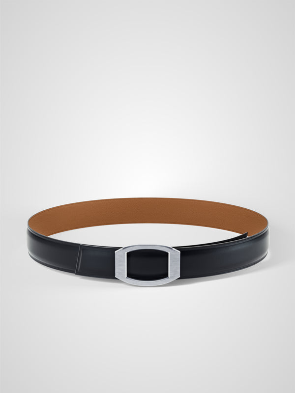 Ceinture homme en cuir gold Concorde palladium 32 mm réversible
