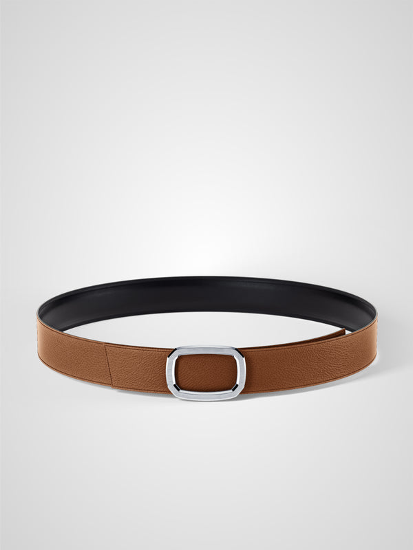 Ceinture homme en cuir gold Panthéon palladium 32 mm réversible