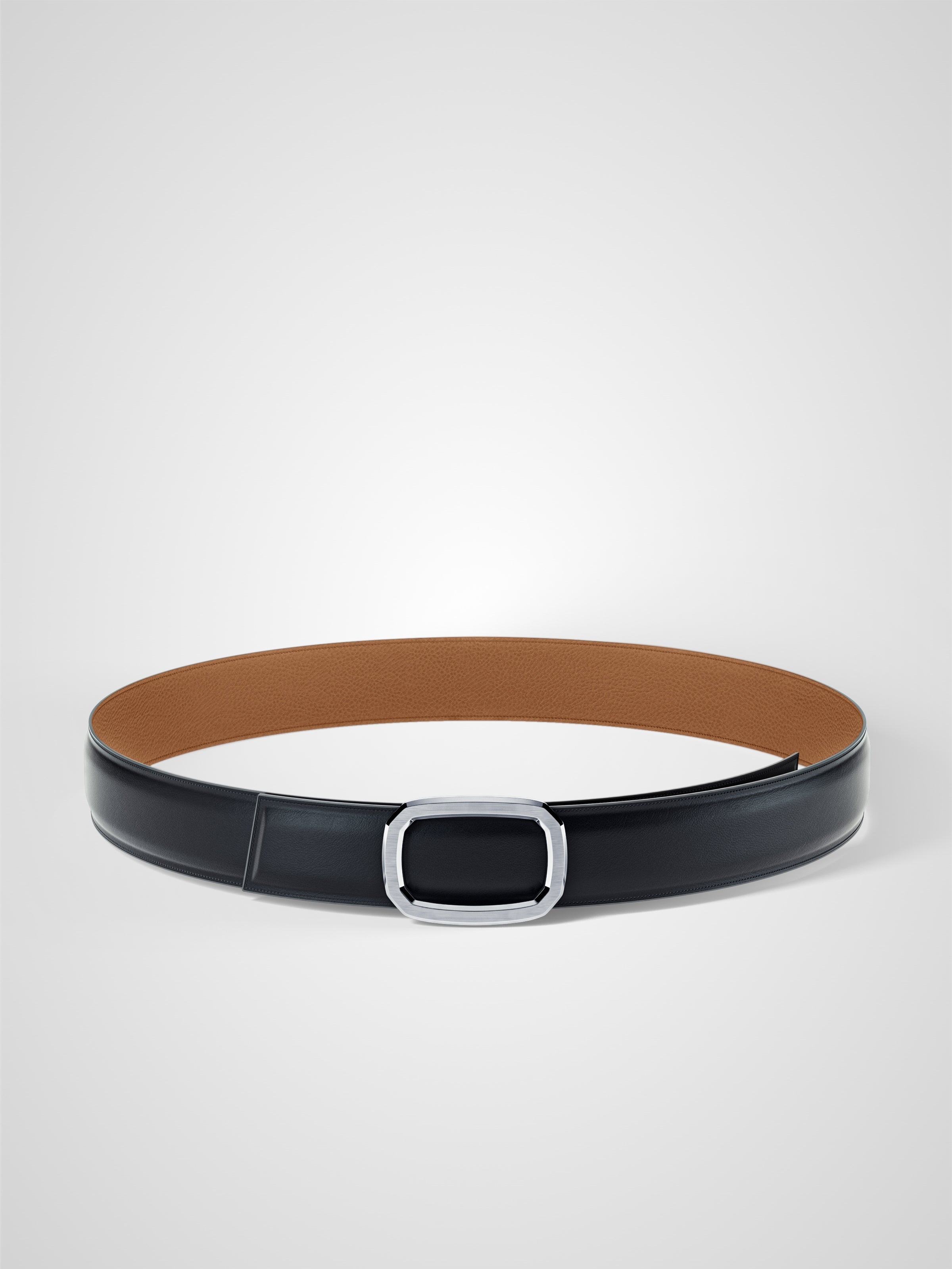 Ceinture homme en cuir gold Panthéon palladium 32 mm réversible