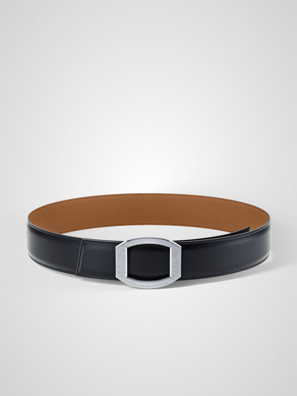 Ceinture femme en cuir gold Concorde palladium 38 mm réversible