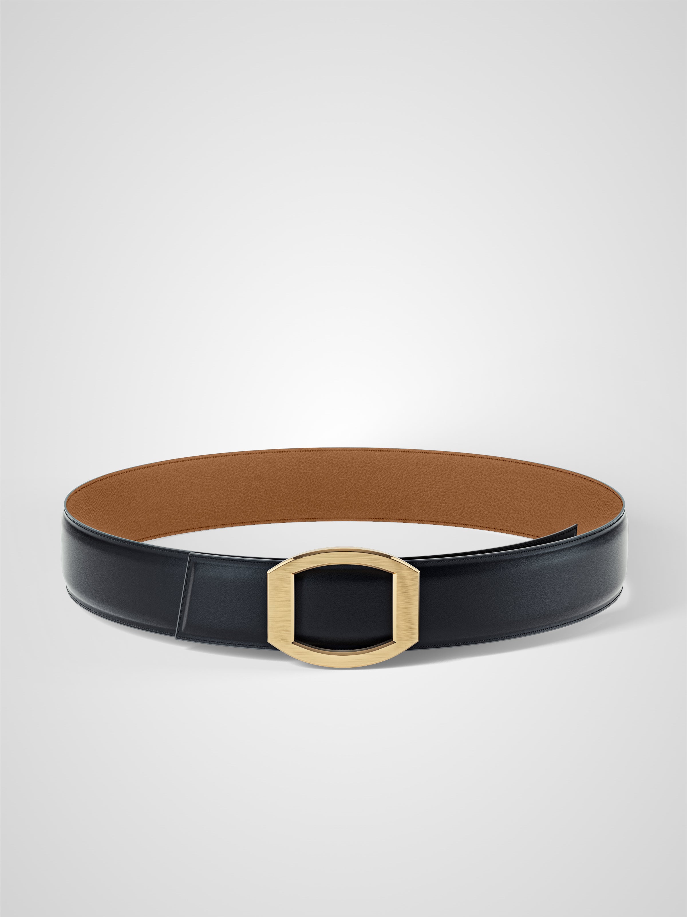 Ceinture homme en cuir gold Concorde plaquée or 38 mm réversible