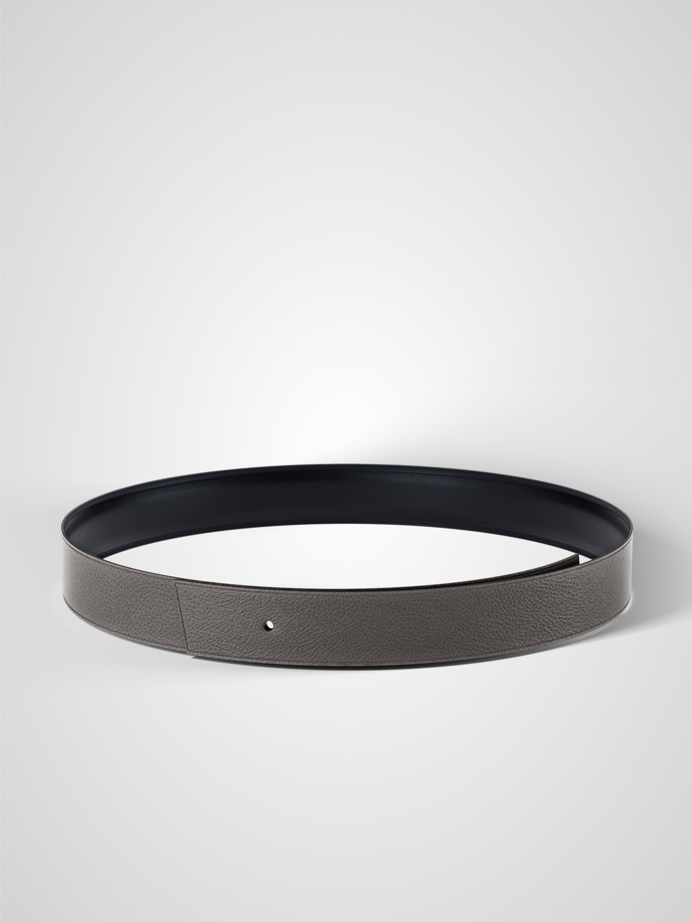 Lanière de ceinture réversible 32 mm en cuir gris